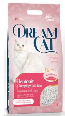 Dream Cat Baby Powder наповнювач бентонітовий з ароматом ДИТЯЧОЇ ПУДРИ 10л