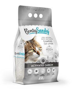 Benty Sandy Activated Carbon 10 л бентонітовий наповнювач з активованим вугіллям