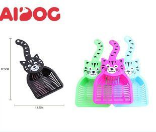 Совок для лотка для кота Aidog з ручкою у формі котячої мордочки та хвоста кольори в асортименті 27,5х12,5 см- PE95004